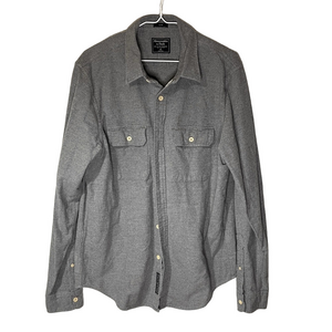 Abercrombie & Fitch Gray Button Up Shirt Slim XL